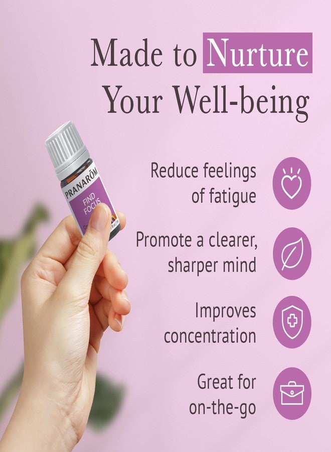 Pranarom - Find Focus Wellness Blend 5ml - Aromatherapy - Natural Focus - Certified Organic, Invigorating Citrus Aroma, Cruelty-Free, Easy Diffusion - Image 4